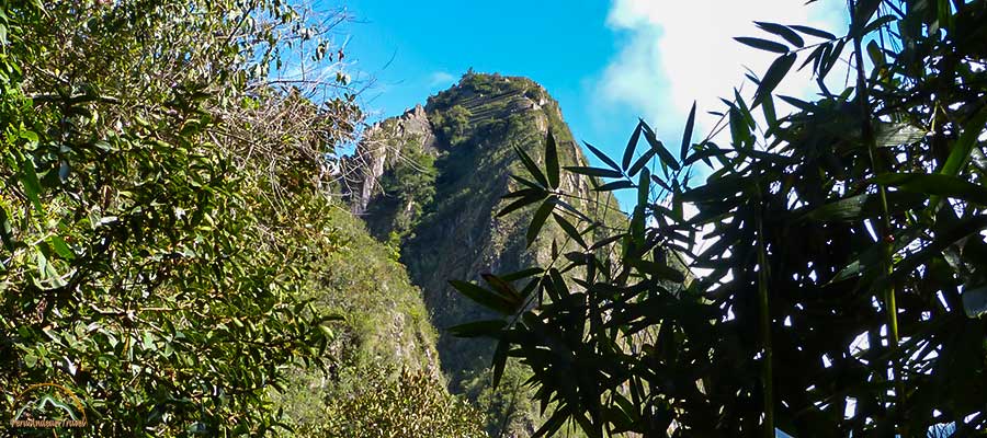 Monataña Huayna Picchu vista desde el ingreso Monataña Huayna Picchu vista desde el ingreso