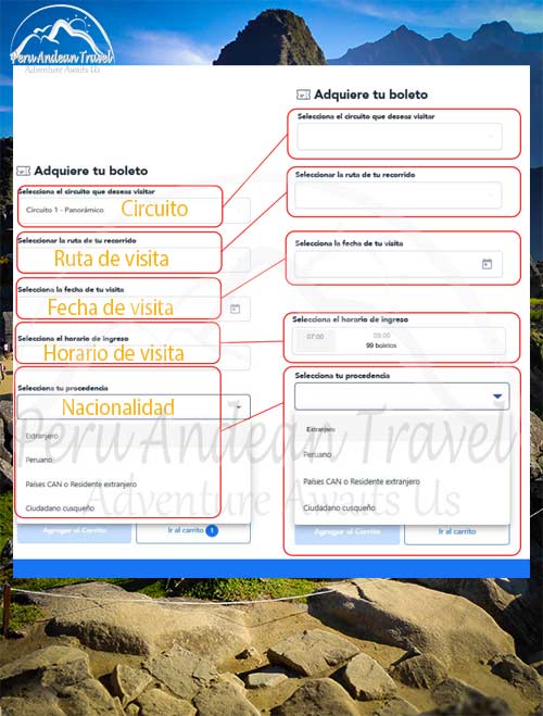 Elegir el Circuito y el Horario de visita a Machu Picchu